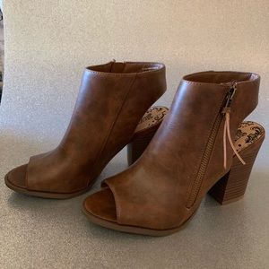 Brash open toe booties